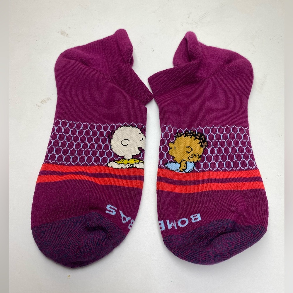 NEW Bombas Original Peanuts Charlie Brown Franklin Socks Rare Sz Large